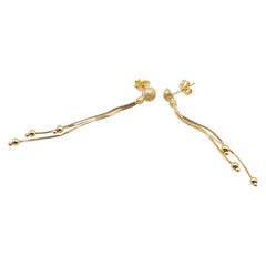 K18YG イエローゴールド スウィング スタッドピアス レディース 【中古】