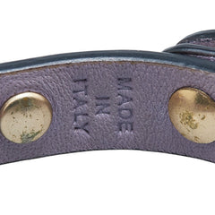 ヴァレンティノ ロックスタッズ ブレスレット パープル レザー メッキ メンズ VALENTINO 【中古】