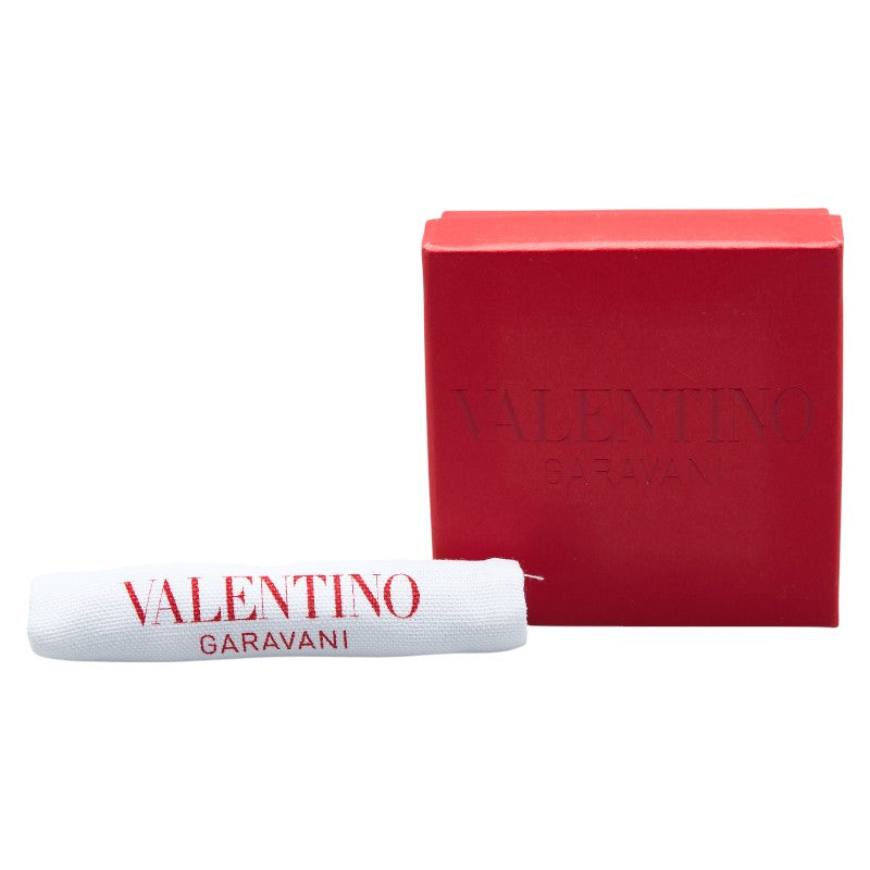 ヴァレンティノ ガラヴァーニ ロゴ ベルト ブレスレット ベージュ ピンク レザー レディース VALENTINO 【中古】