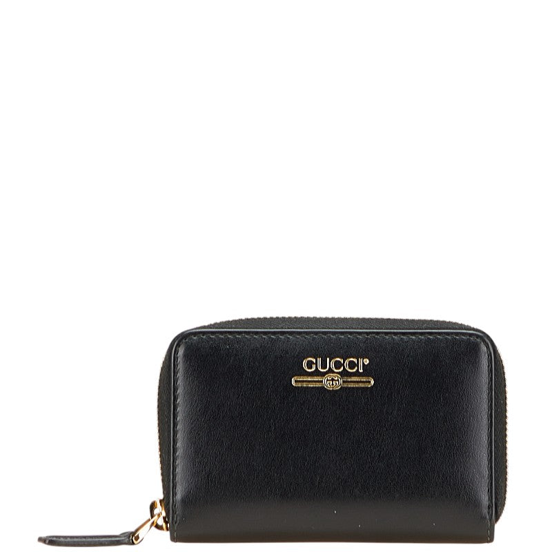 グッチ ロゴ コインケース 547597 ブラック レザー レディース GUCCI 【中古】