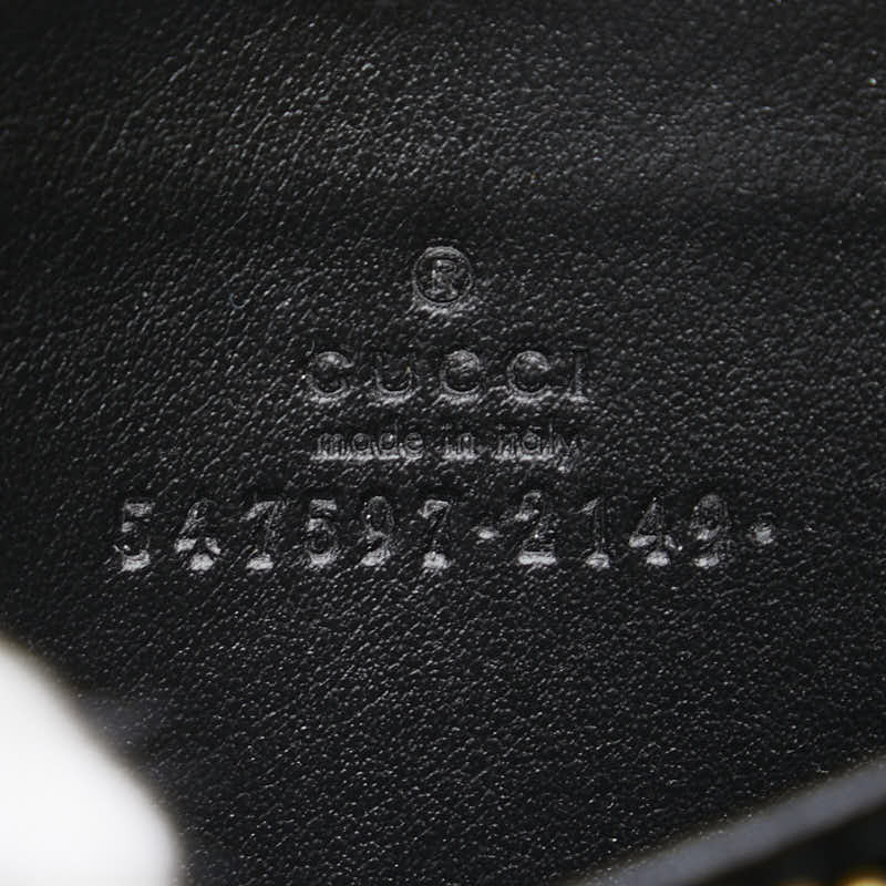 グッチ ロゴ コインケース 547597 ブラック レザー レディース GUCCI 【中古】