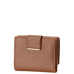 プラダ ロゴ 長財布 1M0523 ブラウン サフィアーノレザー レディース PRADA 【中古】