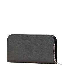 サンローラン ロゴ 長財布 ブラック レザー レディース SAINT LAURENT 中古