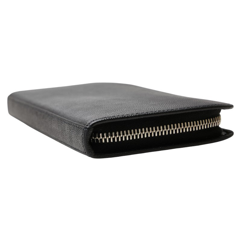 サンローラン ロゴ 長財布 ブラック レザー レディース SAINT LAURENT 【中古】