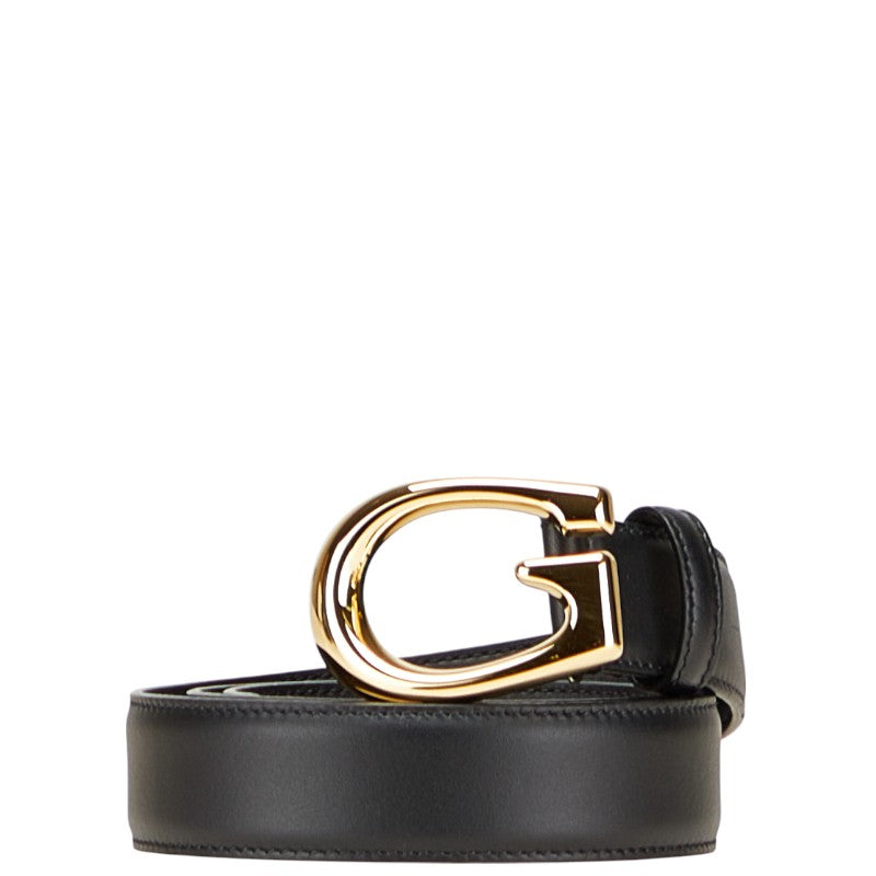 グッチ バッグル ベルト サイズ:80/32 655566 ブラック ゴールド レザー レディース GUCCI 【中古】