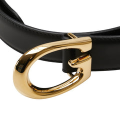 グッチ バッグル ベルト サイズ:80/32 655566 ブラック ゴールド レザー レディース GUCCI 【中古】