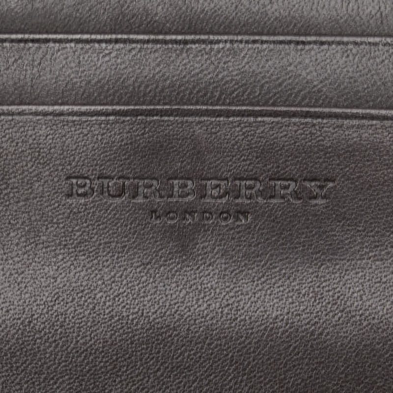 バーバリー ノバチェック 二つ折り財布 ベージュ ブラウン キャンバス レザー レディース BURBERRY 【中古】