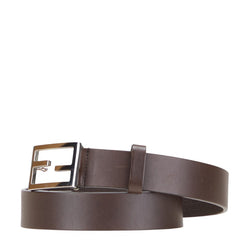 フェンディ FFバックル ベルト 80/32 ブラウン レザー レディース FENDI 【中古】