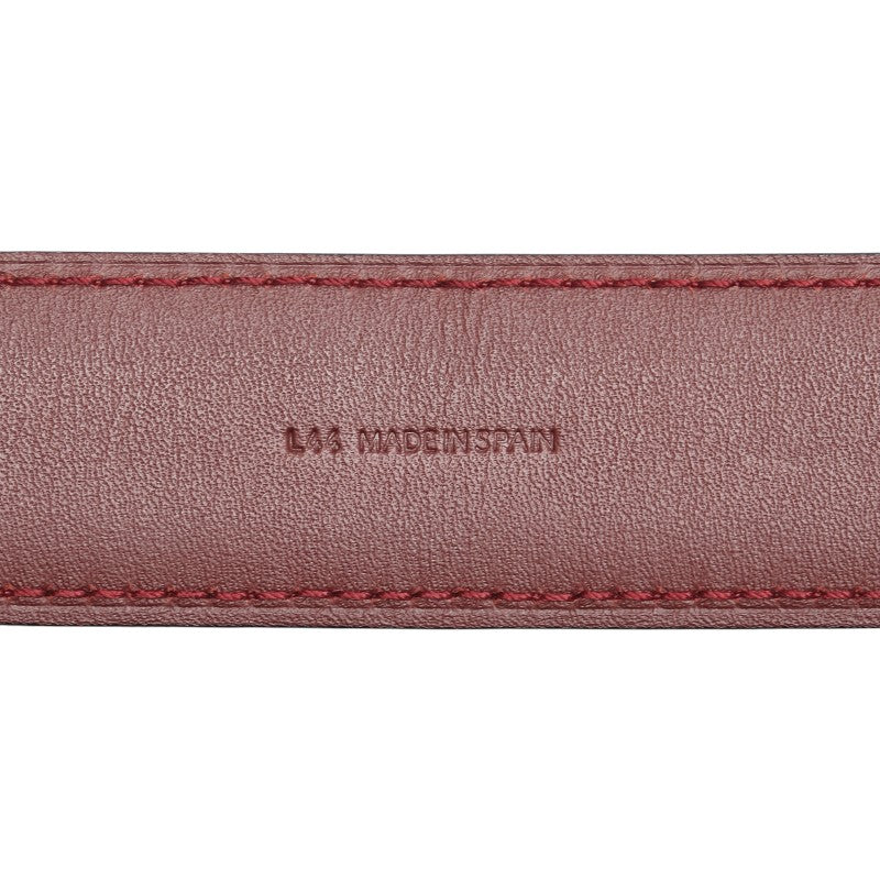 カルティエ マスト ドゥ カルティエ ベルト ワインレッド ゴールド レザー レディース CARTIER 【中古】