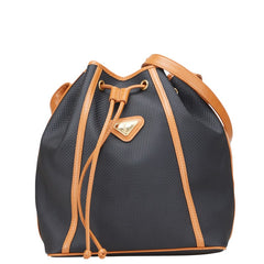 サンローラン ショルダーバッグ ブラック ブラウン ナイロン レザー レディース SAINT LAURENT 【中古】