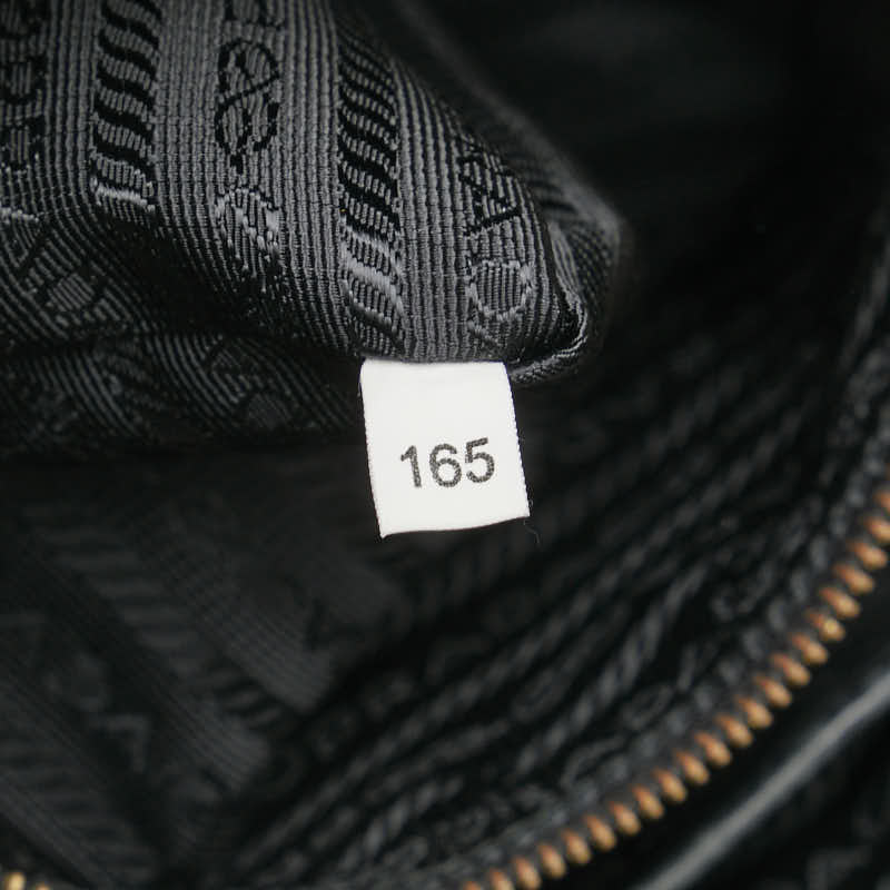 プラダ 三角ロゴプレート ハンドバッグ ショルダーバッグ 2WAY ブラック ナイロン レザー レディース PRADA 【中古】
