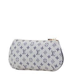 ルイ ヴィトン モノグラム ミニ ラン アンソフィ ポーチ 小物入れ M92697 グレー ネイビー キャンバス レザー レディース LOUIS VUITTON 【中古】