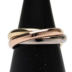 カルティエ トリニティリング リング 指輪 #55 K18YG イエローゴールド K18WG ホワイトゴールド K18PG ピンクゴールド レディース CARTIER 【中古】