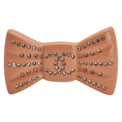 シャネル ココマーク リボン モチーフ ラインストーン ブローチ ゴールド オレンジ メッキ プラスチック レディース CHANEL 【中古】