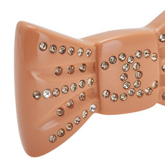 シャネル ココマーク リボン モチーフ ラインストーン ブローチ ゴールド オレンジ メッキ プラスチック レディース CHANEL 【中古】