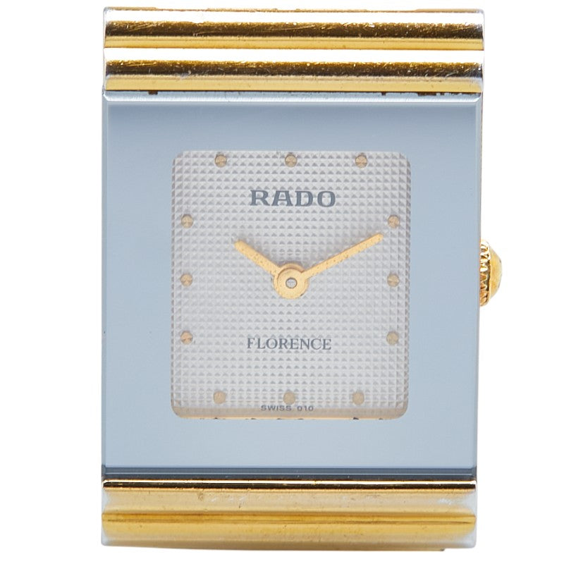 ラドー フローレンス 腕時計 963.3682.2 クオーツ シルバー文字盤 ステンレススチール メッキ レディース RADO 【中古】