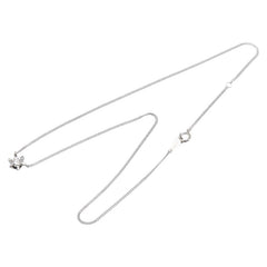 Pt900 プラチナ ダイヤ0.437ct プチ ネックレス レディース 【中古】