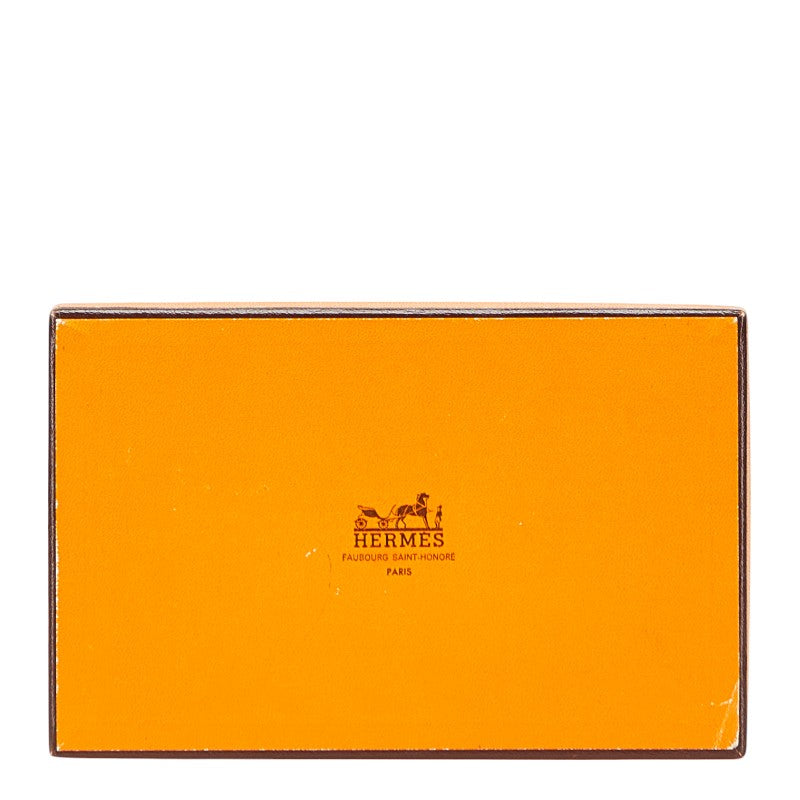 エルメス ベアン 長財布 ブラック ボックスカーフ レディース HERMES 【中古】