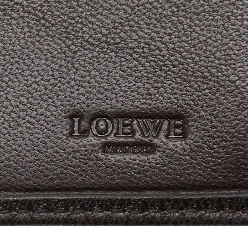 ロエベ アナグラムロゴ キーケース 6連 ブラウン レザー レディース LOEWE 【中古】
