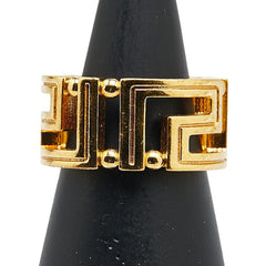 ヴェルサーチェ グレカ リング 指輪 #11 ゴールド メッキ レディース VERSACE 【中古】