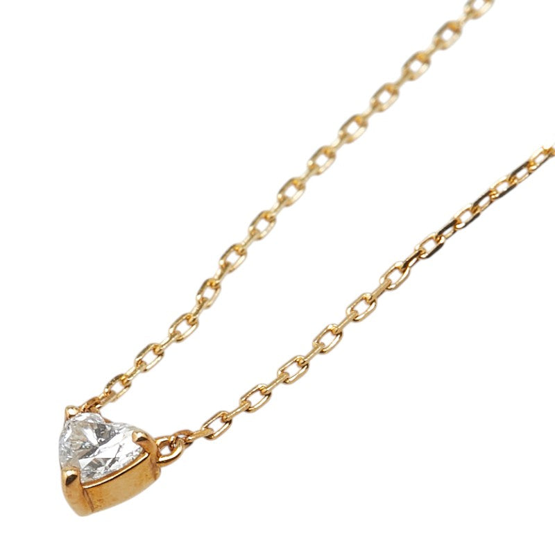 アガット プリエール ダイヤモンド D0.09ct  ネックレス K18YG イエローゴールド レディース agete 【中古】