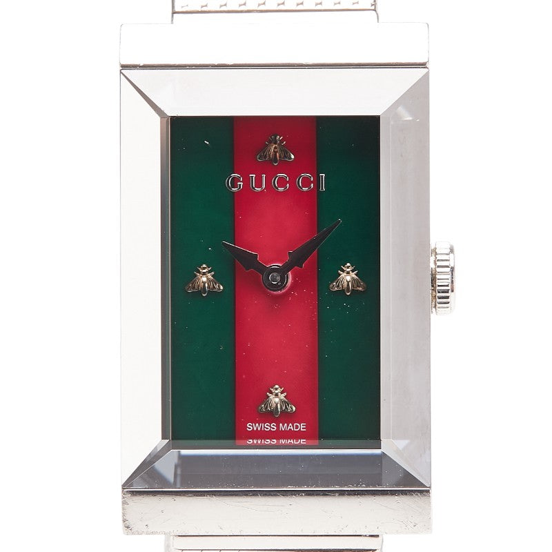 グッチ Gフレーム マザー オブ パール 腕時計 YA147401 クオーツ マルチカラー文字盤 ステンレススチール サファイヤガラス レディース GUCCI 【中古】