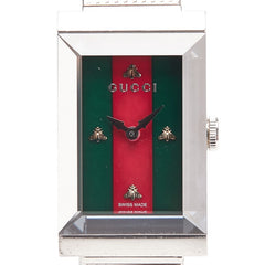 グッチ Gフレーム マザー オブ パール 腕時計 YA147401 クオーツ マルチカラー文字盤 ステンレススチール サファイヤガラス レディース GUCCI 【中古】