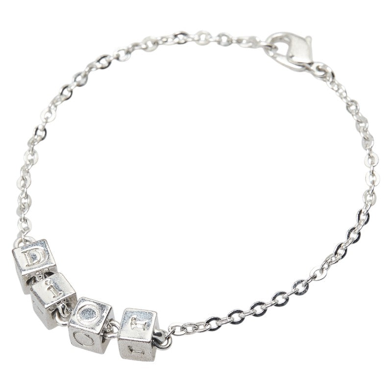 ディオール ロゴ キューブ ブレスレット シルバー メタル レディース Dior 【中古】