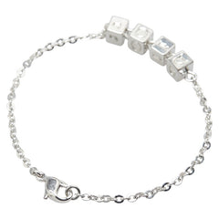 ディオール ロゴ キューブ ブレスレット シルバー メタル レディース Dior 【中古】