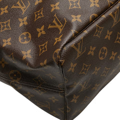 ルイ ヴィトン モノグラム ネヴァーフルGM トートバッグ ショルダーバッグ M40157 ブラウン PVC レザー レディース LOUIS VUITTON 【中古】