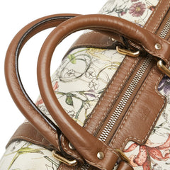 グッチ フローラ ハンドバッグ ミニボストンバッグ 247205 ベージュ ブラウン マルチカラー キャンバス レザー レディース GUCCI 【中古】