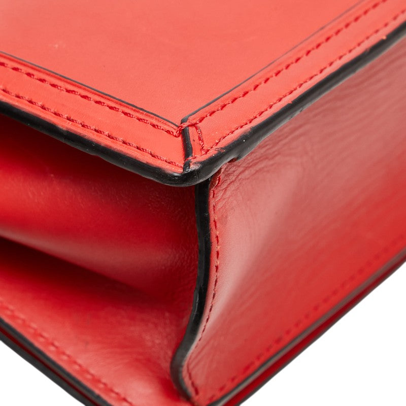 ロエベ バルセロナ 斜め掛け ショルダーバッグ レッド レザー レディース LOEWE 【中古】