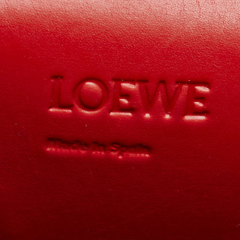 ロエベ バルセロナ 斜め掛け ショルダーバッグ レッド レザー レディース LOEWE 【中古】