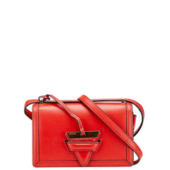 ロエベ バルセロナ 斜め掛け ショルダーバッグ レッド レザー レディース LOEWE 【中古】