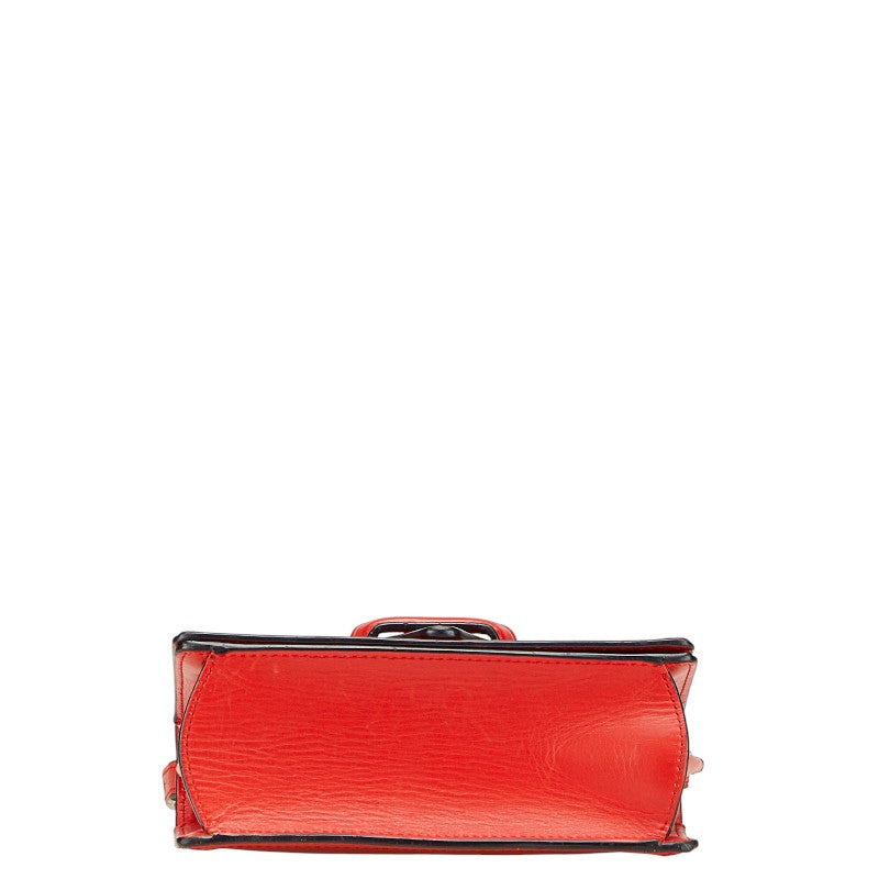 ロエベ バルセロナ 斜め掛け ショルダーバッグ レッド レザー レディース LOEWE 【中古】