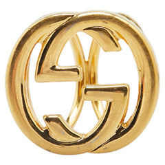 グッチ インターロッキングG スカーフリング ゴールド メッキ レディース GUCCI 【中古】