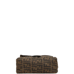 フェンディ ズッカ マンマバケット ハンドバッグ ショルダーバッグ 26325 ブラウン ウール レザー レディース FENDI 【中古】