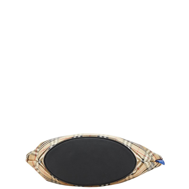 バーバリー ノバチェック ハンドバッグ ベージュ マルチカラー ナイロン レザー レディース BURBERRY 【中古】