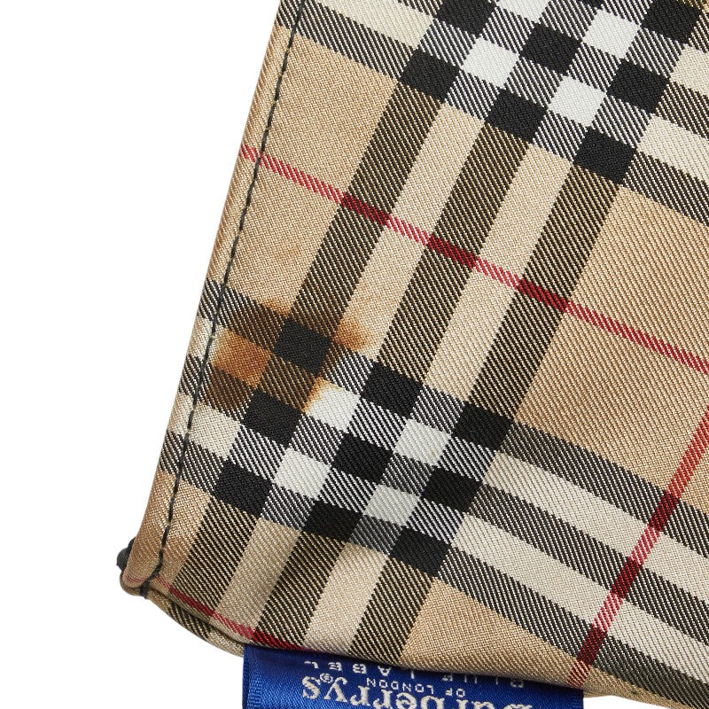 バーバリー ノバチェック ハンドバッグ ベージュ マルチカラー ナイロン レザー レディース BURBERRY 【中古】