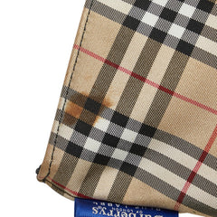 バーバリー ノバチェック ハンドバッグ ベージュ マルチカラー ナイロン レザー レディース BURBERRY 【中古】