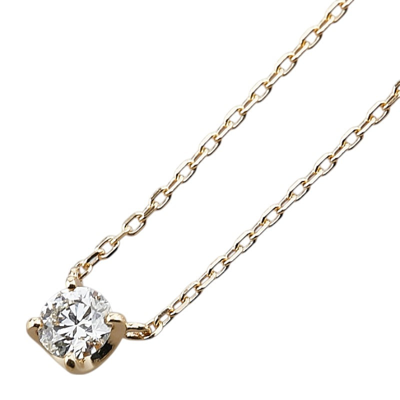 ヴァンドーム K18YG イエローゴールド ダイヤ0.186ct プチ ネックレス レディース VANDOME 【中古】