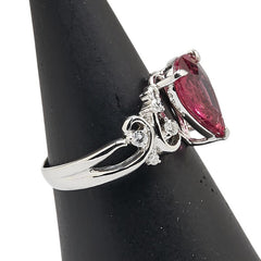 Pt900 プラチナ ルベライト2.43ct ダイヤ0.23ct リング 指輪 レディース 12.5号 【中古】