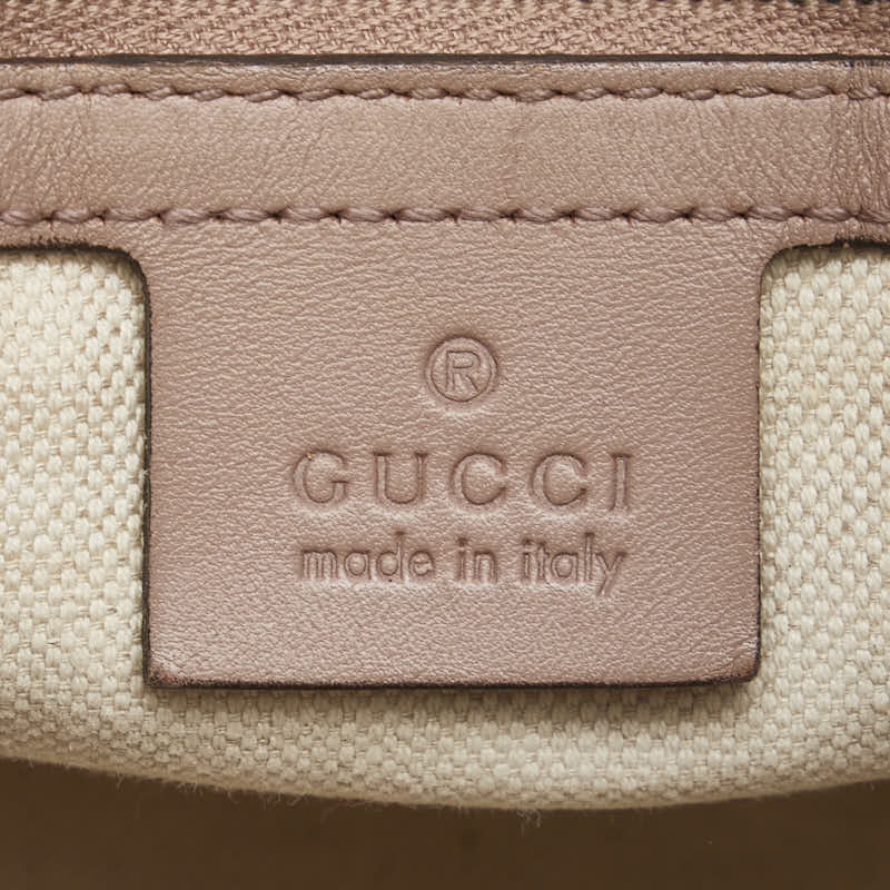 グッチ GGキャンバス ハンドバッグ 247205 ベージュ ピンク ブルー キャンバス レザー レディース GUCCI 【中古】