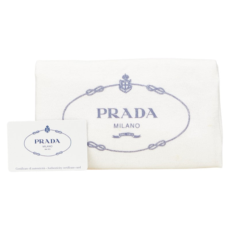 プラダ 三角ロゴプレート トートバッグ ショルダーバッグ 2WAY BR4696 ブラウン ピンク ナイロン レザー レディース PRADA 【中古】