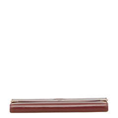 カルティエ マストライン がま口 長財布 ワインレッド レザー レディース CARTIER 【中古】