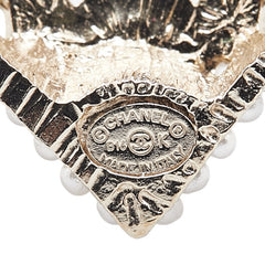 シャネル ココマーク ハート ビジュー ブローチ シャンパンゴールド マルチカラー メッキ フェイクパール レディース CHANEL 【中古】