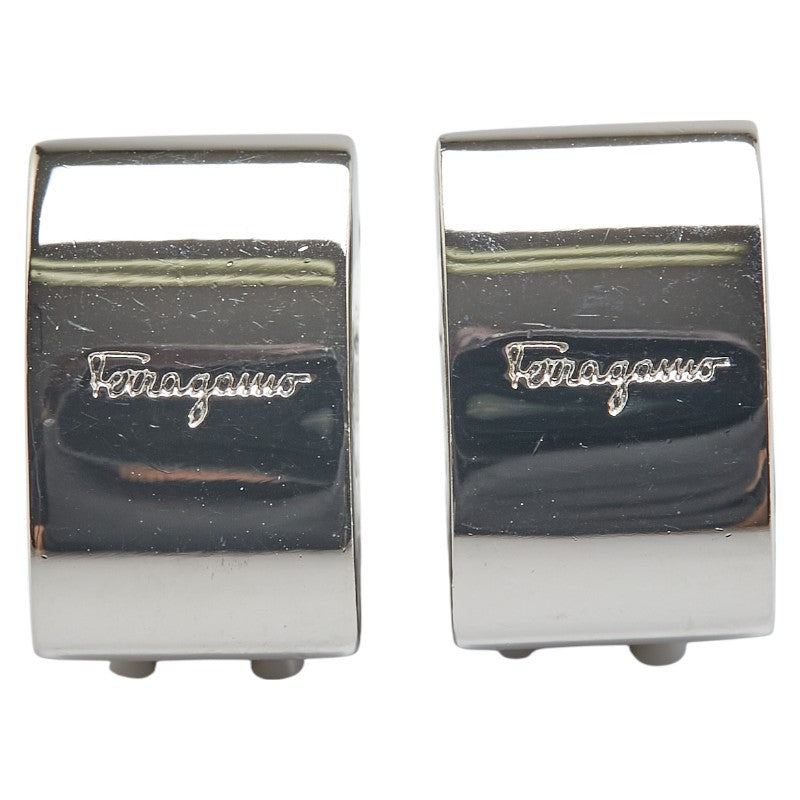 サルヴァトーレフェラガモ ロゴ イヤリング シルバー メタル レディース Salvatore Ferragamo 【中古】