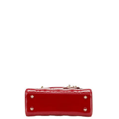 ディオール カナージュ レディディオール ハンドバッグ ショルダーバッグ 2WAY レッド パテントレザー レディース Dior 【中古】