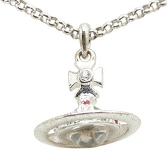 ヴィヴィアンウエストウッド オーブ ペンダント ラインストーン ネックレス シルバー メタル レディース Vivienne Westwood 【中古】