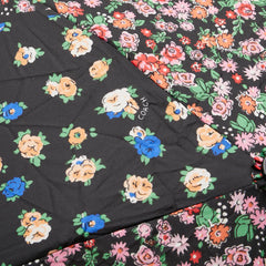 コーチ フローラル 花柄 フラワー 雨傘 折りたたみ傘 ブラック マルチカラー ポリエステル レディース COACH 【中古】